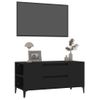 Mueble Para Tv Madera Contrachapada Negro 102x44,5x50 Cm