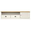 Mueble Para Tv Vigo Madera Maciza De Pino Blanco 156x40x40 Cm