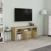 Mueble Para Tv Madera Contrachapada Color Roble 120x30x50 Cm