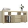 Mueble Para Tv Madera Contrachapada Color Roble 120x30x50 Cm