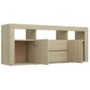 Mueble Para Tv Madera Contrachapada Color Roble 120x30x50 Cm