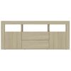 Mueble Para Tv Madera Contrachapada Color Roble 120x30x50 Cm