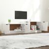 Mueble Tv Madera Contrachapada Blanco Brillante 158,5x36x45 Cm