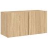 Mueble Para Tv De Pared Roble Sonoma 80x30x41 Cm