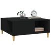 Mesa De Centro Madera Contrachapada Negro 80x80x36,5 Cm