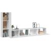 Set De Muebles De Tv 3 Piezas Madera Contrachapada Blanco