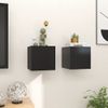 Muebles De Pared Para Tv 2 Unidades Negro 30,5x30x30 Cm