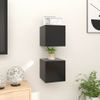 Muebles De Pared Para Tv 2 Unidades Negro 30,5x30x30 Cm