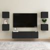 Muebles De Pared Para Tv 2 Unidades Negro 30,5x30x30 Cm