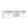 Mueble Para Tv Madera Contrachapada Blanco 150x33,5x45 Cm