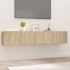 Muebles Para Tv 2 Unidades Madera Contrachapada Roble 80x30x30 Cm