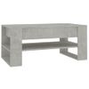 Mesa De Centro Madera Contrachapada Gris Hormigón 102x55x45 Cm