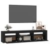 Mueble De Tv Con Luces Led Negro 180x35x40 Cm