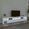Mueble De Tv Con Luces Led Blanco 215x36,5x40 Cm