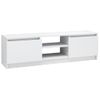 Mueble De Tv De Aglomerado Blanco Brillante 120x30x35,5 Cm