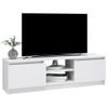 Mueble De Tv De Aglomerado Blanco Brillante 120x30x35,5 Cm