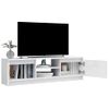 Mueble De Tv De Aglomerado Blanco Brillante 120x30x35,5 Cm