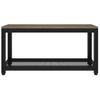 Mesita Auxiliar Mdf Y Hierro Gris Y Negro 90x45x45 Cm