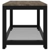 Mesita Auxiliar Mdf Y Hierro Gris Y Negro 90x45x45 Cm