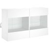Mueble De Tv De Pared Con Luces Led Blanco 98,5x30x60,5 Cm