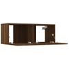 Set De Muebles Para Tv 8 Piezas Madera Contrachapada Roble Marrón