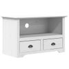 Mueble De Tv Con 2 Cajones Bodo Madera Pino Blanco 91x43x56 Cm