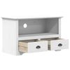 Mueble De Tv Con 2 Cajones Bodo Madera Pino Blanco 91x43x56 Cm