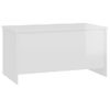 Mesa De Centro Contrachapada Blanco Brillo 102x55,5x52,5 Cm