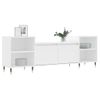 Mueble Para Tv Madera Contrachapada Blanco 160x35x55 Cm