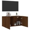 Mueble Para Tv De Pared Roble Marrón 80x30x41 Cm