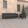 Set De Muebles De Jardín 2 Piezas Cojines Pp Ratán Gris Antracita