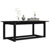 Mesa De Centro De Madera Maciza De Pino Negro 110x55x45 Cm