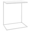 Mesa Auxiliar De Madera Contrachapada Blanco 55x35x66 Cm