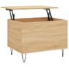 Mesa De Centro Madera Contrachapada Roble Sonoma 60x44,5x45 Cm