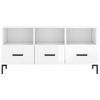 Mueble De Tv Madera Contrachapada Blanco Brillo 102x36x50 Cm