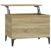 Mesa De Centro Madera Contrachapada Roble Sonoma 60x44,5x45 Cm