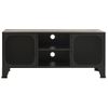 Mueble De Tv Metal Y Mdf Gris 105x36x47 Cm