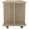 Mueble De Tv Ruedas Madera Contrachapada Color Roble 80x40x40cm