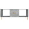 Mesa De Centro Madera Contrachapada Gris Hormigón 102x50x40 Cm