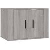 Set De Muebles Para Tv 4 Piezas Madera Contrachapada Gris Sonoma