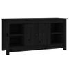 Mueble De Tv De Madera Maciza De Pino Negro 103x36,5x52 Cm