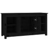 Mueble De Tv De Madera Maciza De Pino Negro 103x36,5x52 Cm