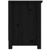 Mueble De Tv De Madera Maciza De Pino Negro 103x36,5x52 Cm