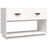 Mueble Para Tv Madera Maciza De Pino Blanco 90x40x60 Cm