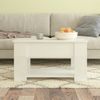 Mesa De Centro Madera Contrachapada Blanco Brillo 79x49x41 Cm