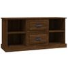 Mueble De Tv Madera Contrachapada Marrón Roble 99,5x35,5x48 Cm