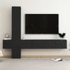 Juego De Mueble Para Tv De 5 Piezas Aglomerado Negro