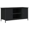 Mueble Para Tv Madera Contrachapada Negro 100x40x50 Cm