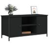 Mueble Para Tv Madera Contrachapada Negro 100x40x50 Cm