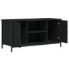 Mueble Para Tv Madera Contrachapada Negro 100x40x50 Cm